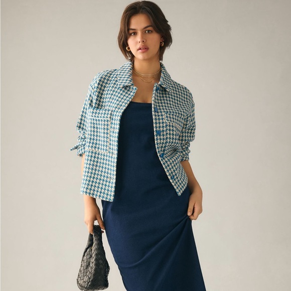 Anthropologie Dolan Houndstooth Jacket - M - Picture 2 of 12